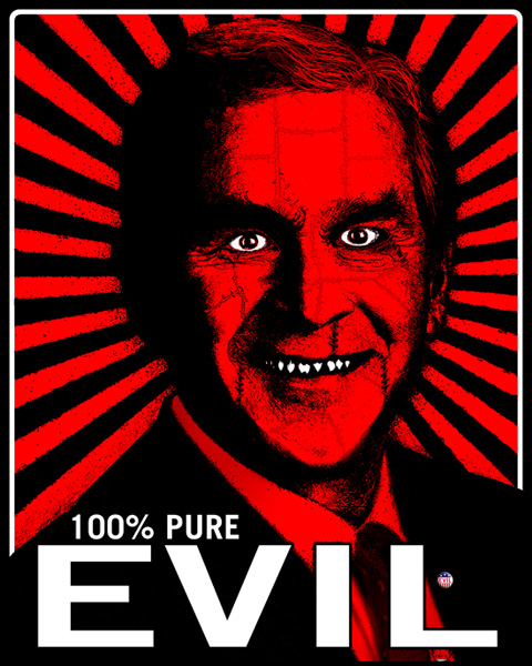 evil bush stickers